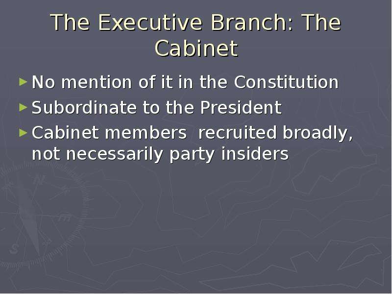 The Executive Branch The