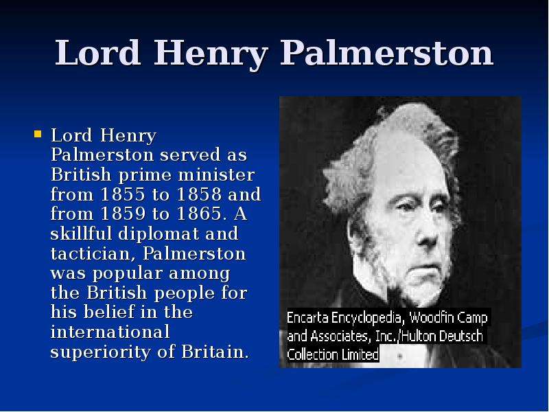 Lord Henry Palmerston Lord