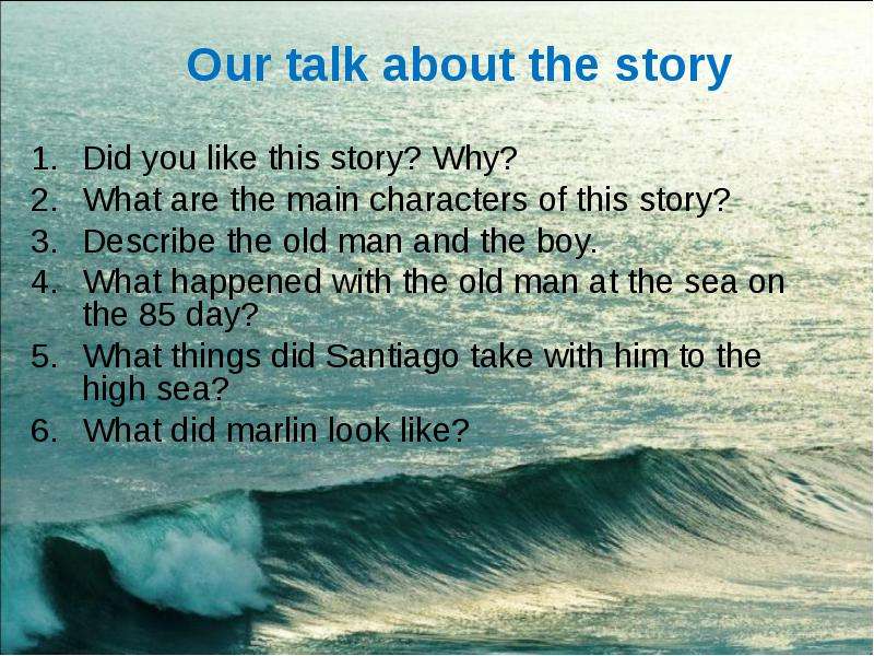 Our talk about the story Did