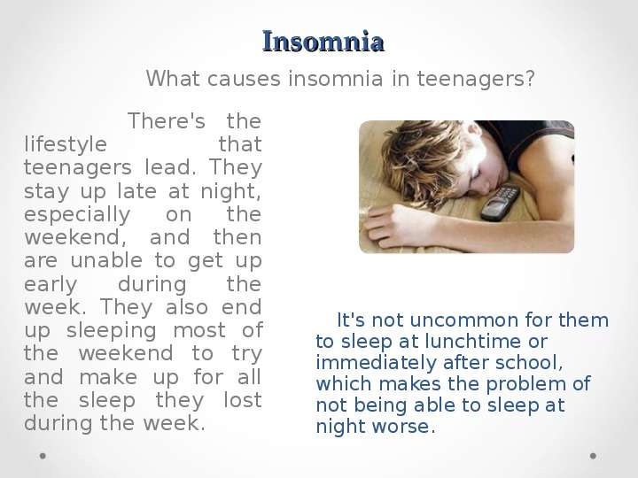 Insomnia What causes insomnia