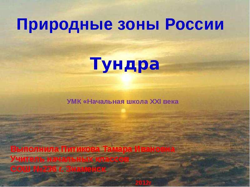 Презентация Природные зоны России Тундра
