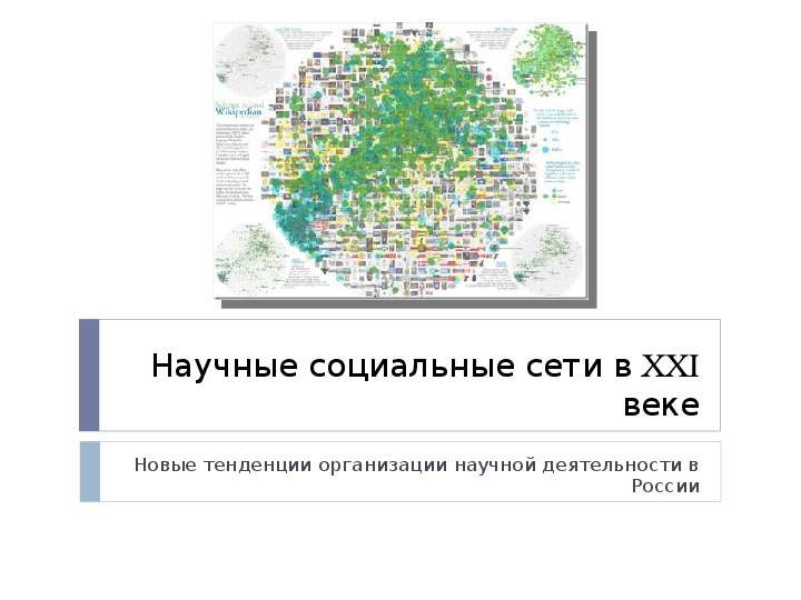 Презентация Научные социальные сети в XXI веке Новые тенденции организации научной деятельности в России