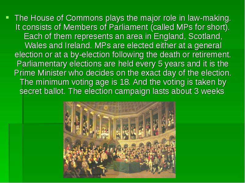 The House of Commons plays