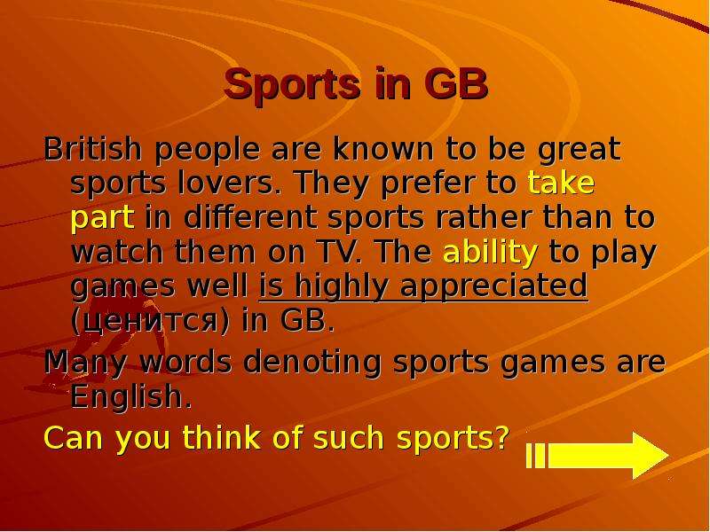 Sports in GB British people