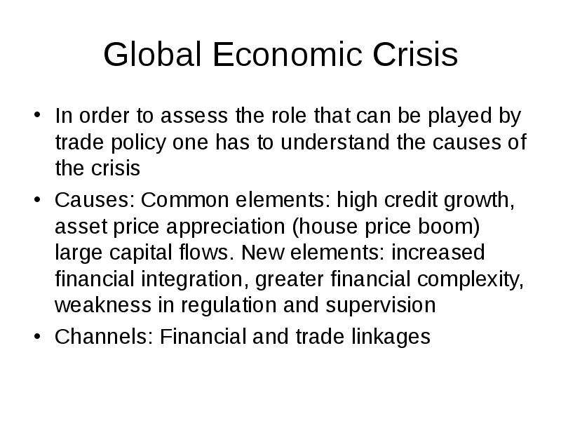 Global Economic Crisis In