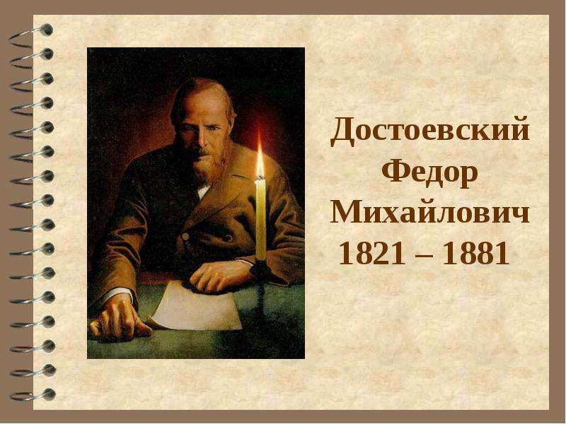 Презентация Достоевский Федор Михайлович 1821 – 1881