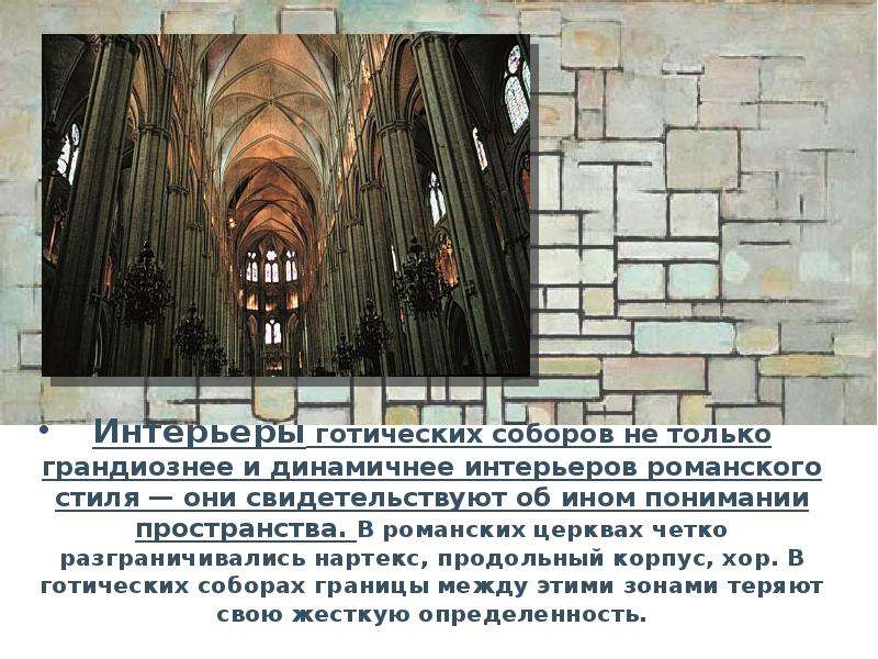 Интерьеры готических соборов