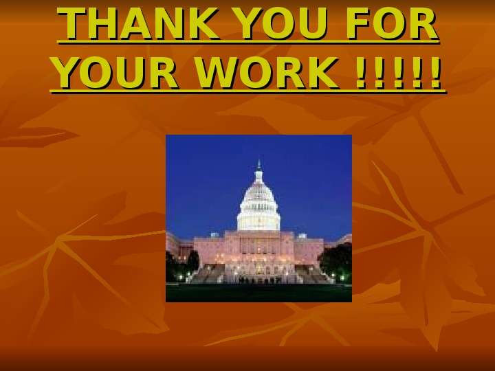 THANK YOU FOR YOUR WORK !!!!!