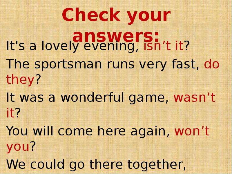 Check your answers It s a