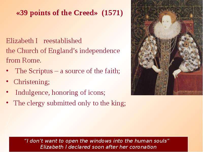 points of the Creed Elizabeth