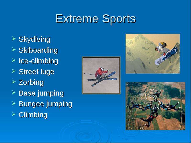 Extreme Sports Skydiving