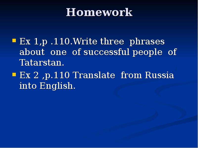 Homework Ex ,p . .Write three