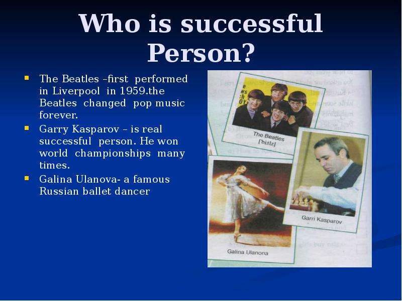 Who is successful Person? The