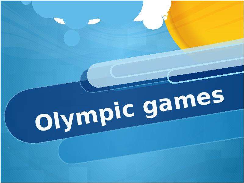 Презентация Olympic games