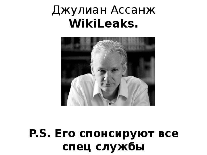 Джулиан Ассанж WikiLeaks.