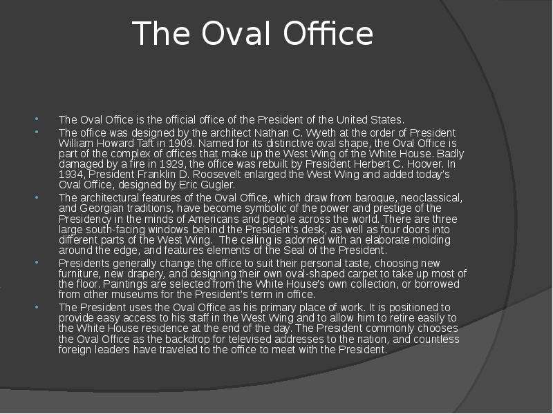 The Oval Office The Oval