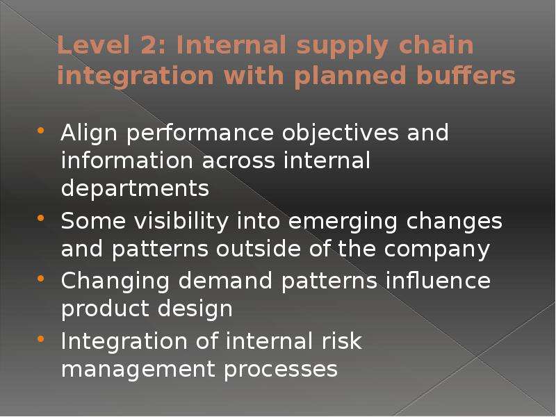 Level Internal supply chain