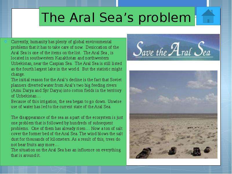 The Aral Sea s problem