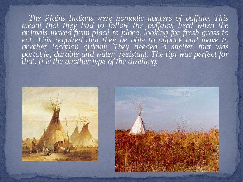 The Plains Indians were