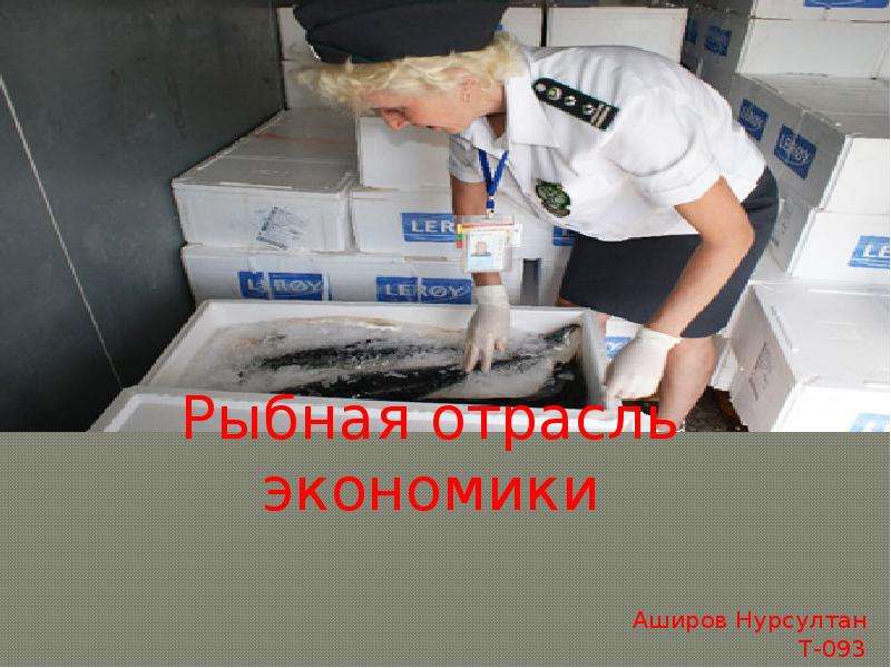 Презентация Рыбная отрасль экономики Аширов Нурсултан Т-093
