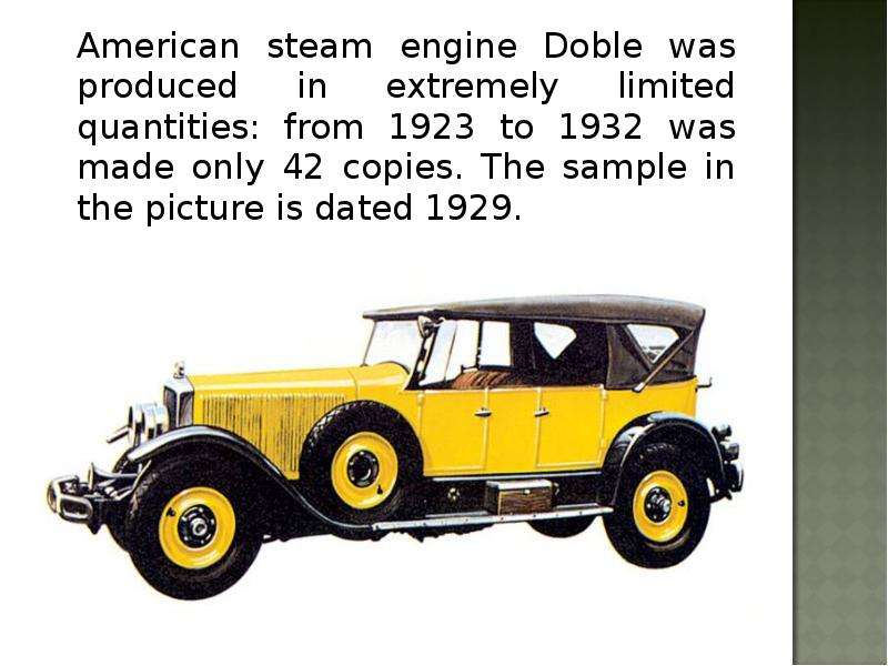 American steam engine Doble