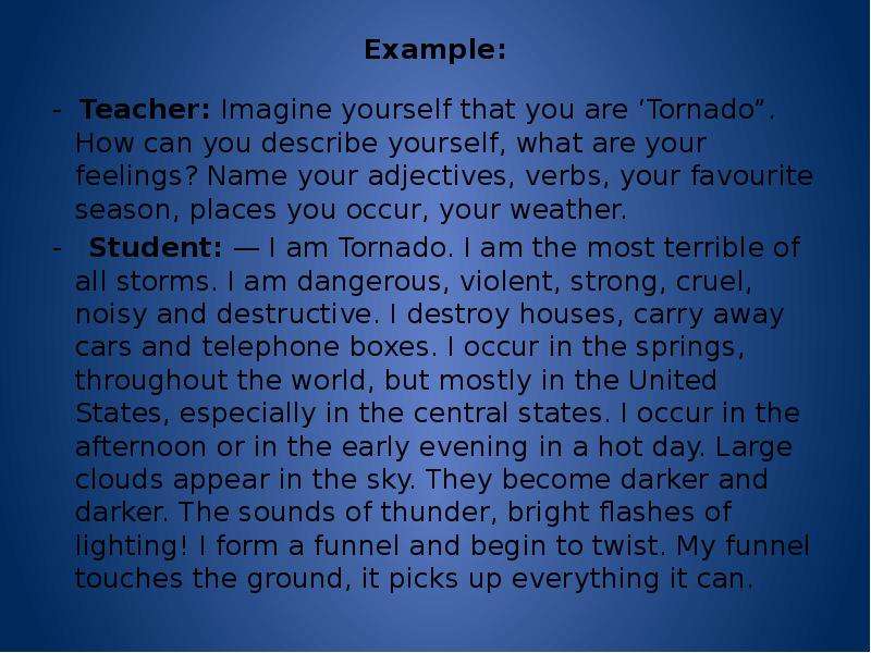Example - Teacher Imagine