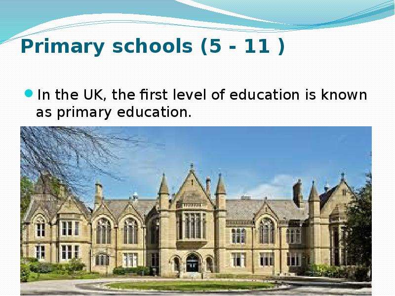 Primary schools - In the UK,