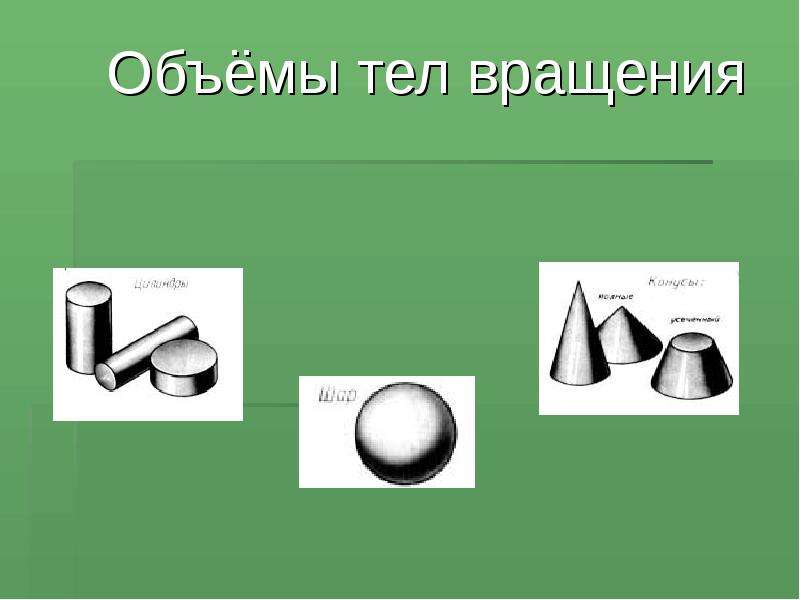 Презентация Вычислить объём тела вращения - презентация по Геометрии
