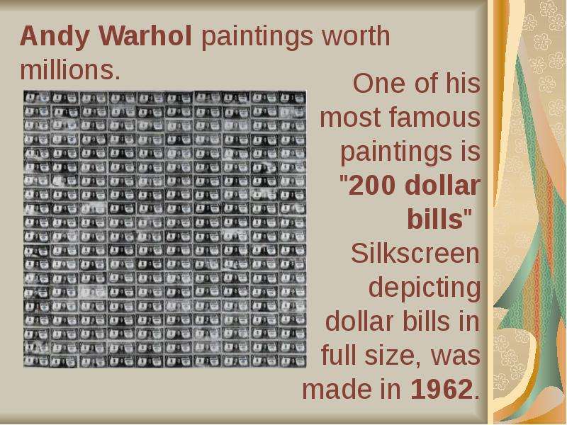 Andy Warhol paintings worth