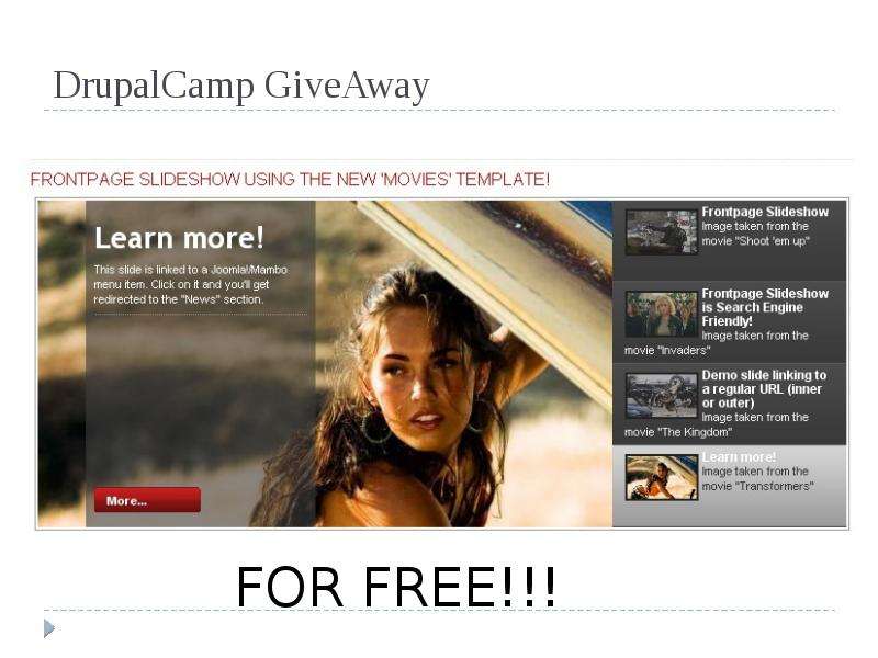 DrupalCamp GiveAway
