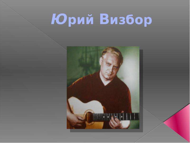 Презентация Юрий Визбор - презентация по музыке