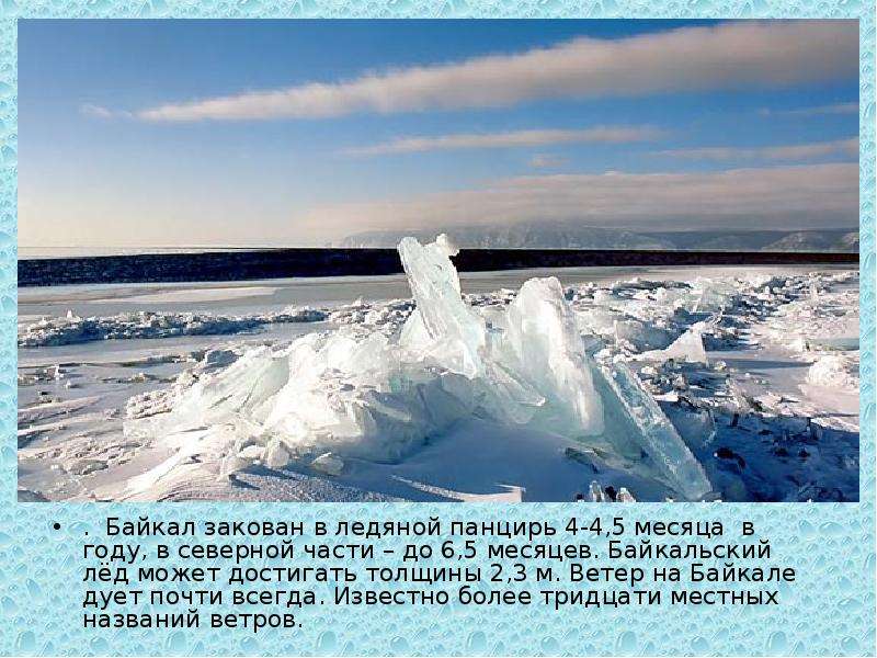 . Байкал закован в ледяной
