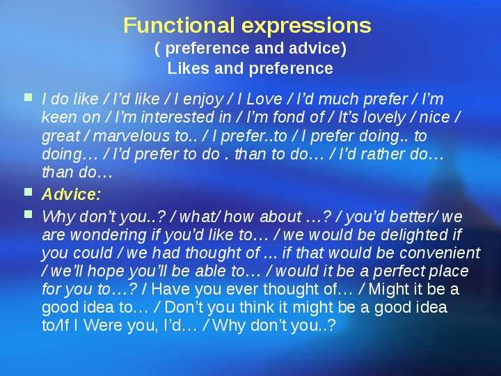 Functional expressions