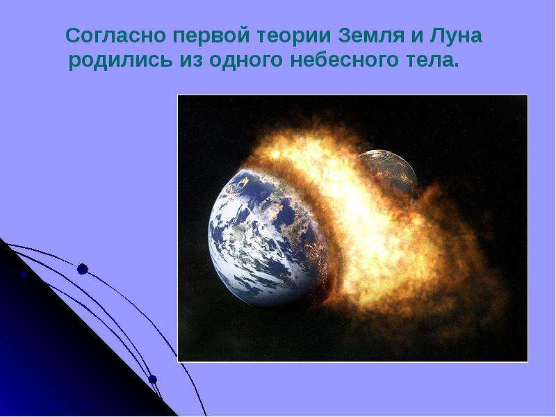 Согласно первой теории Земля