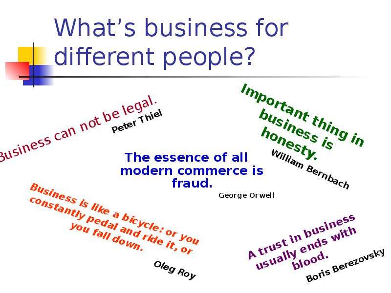 What s business for different