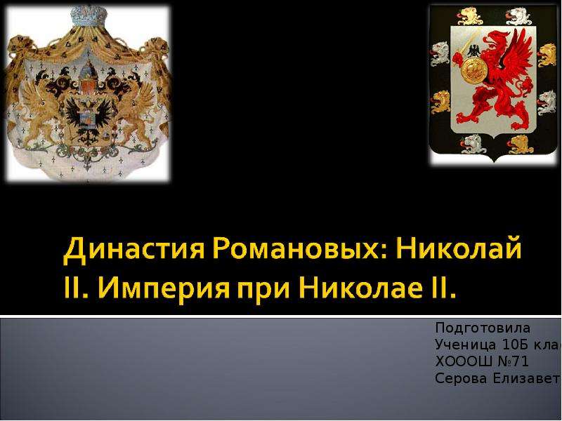 Презентация На тему "Династия Романовых: Николай II. Империя при Николае II" - презентации по Истории