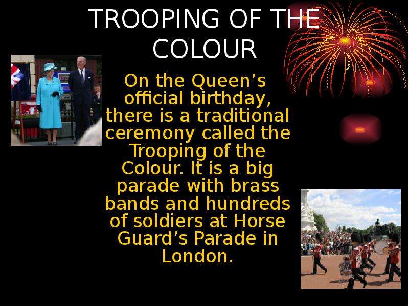 TROOPING OF ТНE COLOUR On the