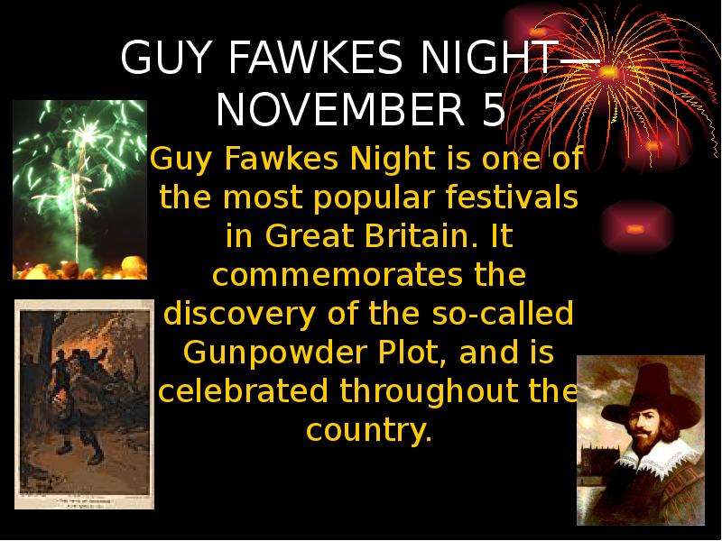 GUY FAWKES NIGHT NOVEMBER Guy