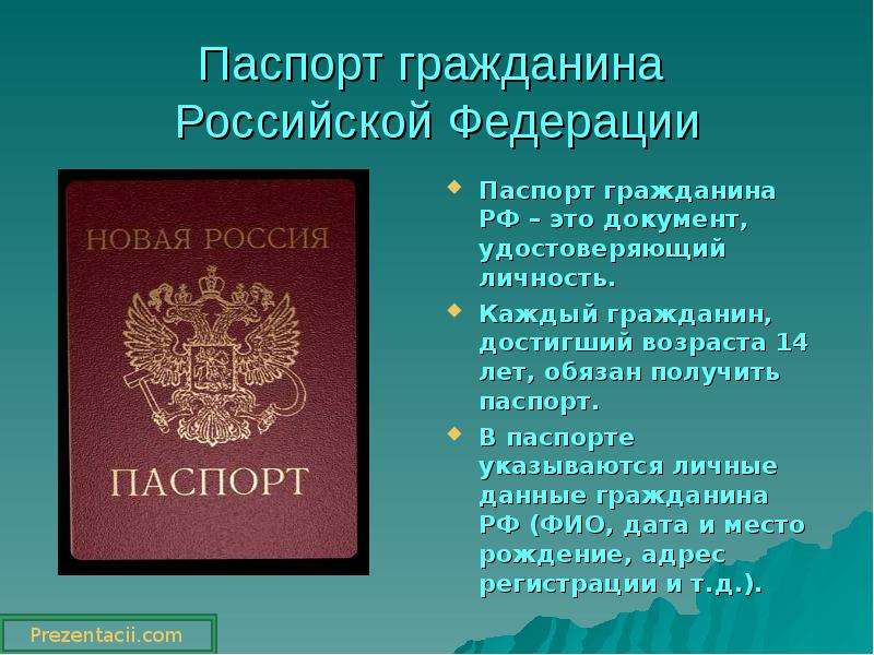 Паспорт гражданина Российской