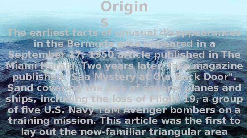 Origins The earliest facts of