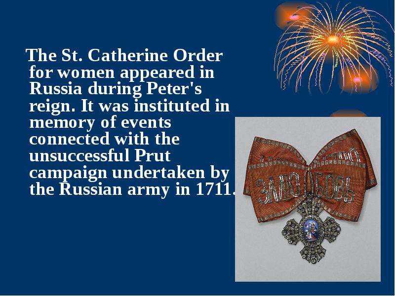 The St. Catherine Order for