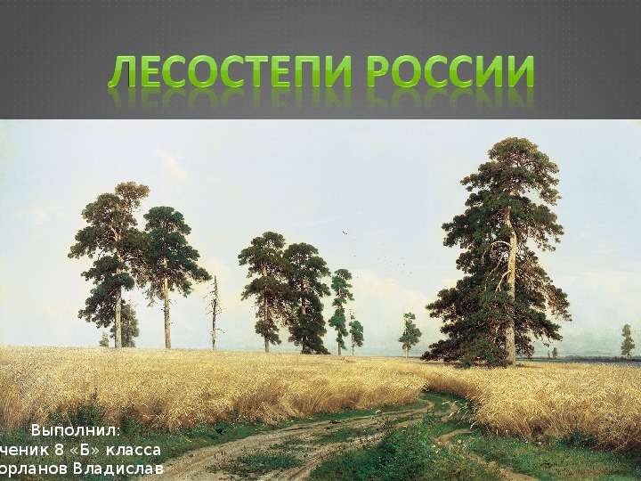 Презентация Лесостепи России - презентация к уроку Географии