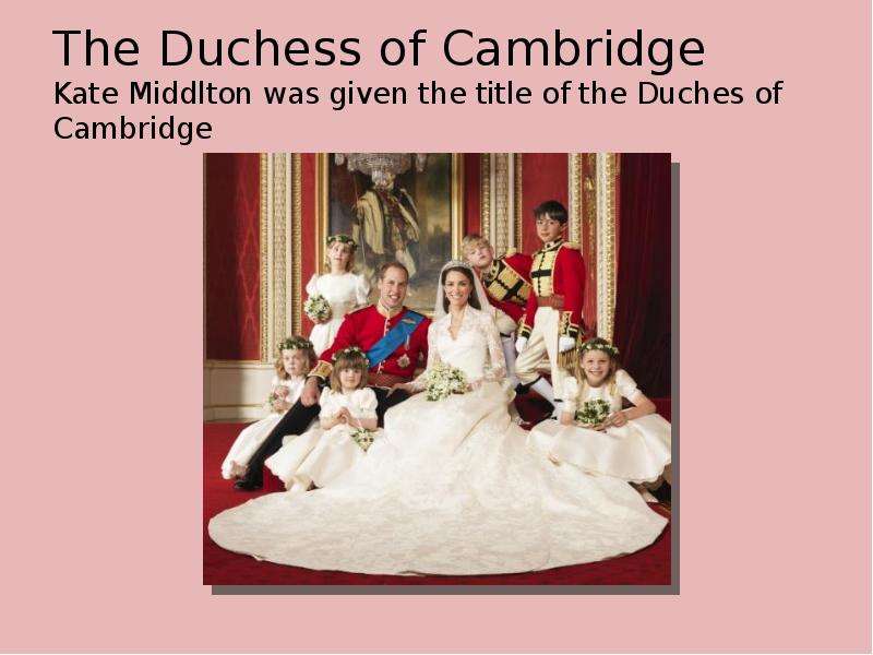 The Duchess of Cambridge Kate