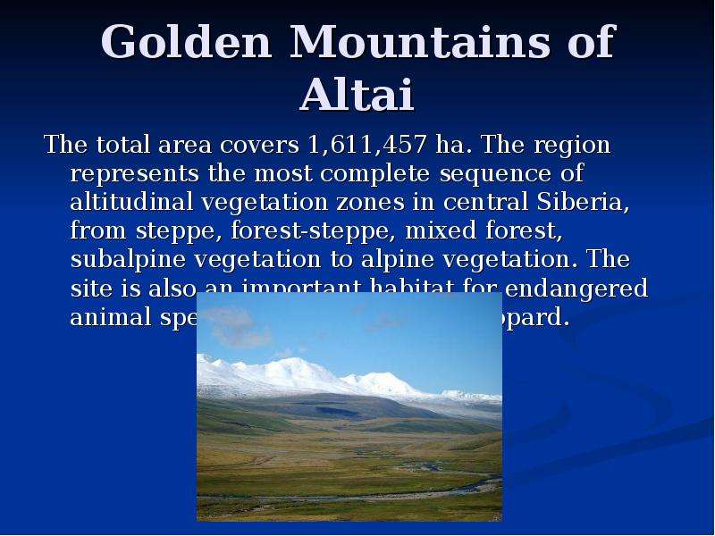 Golden Mountains of Altai The
