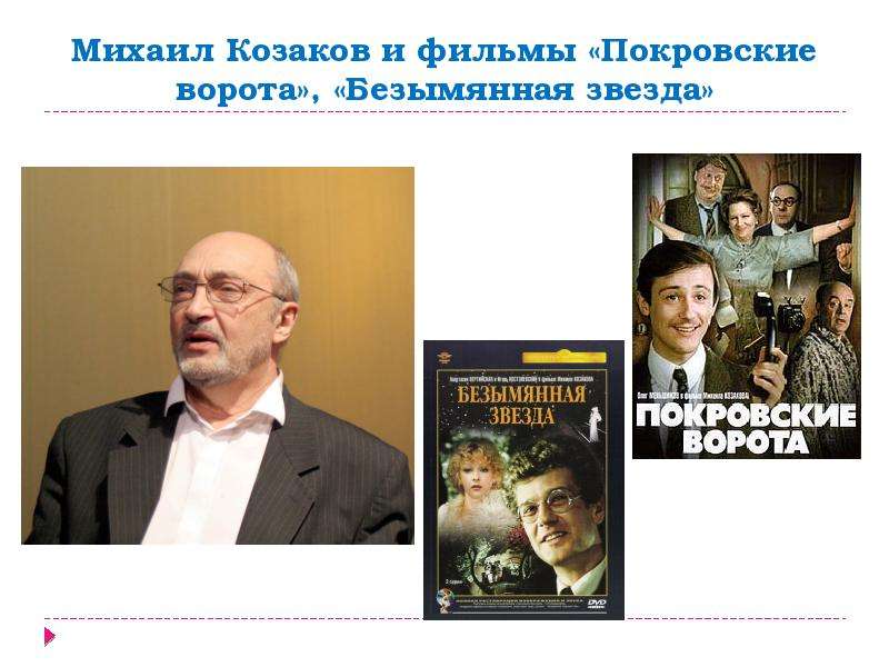 Михаил Козаков и фильмы