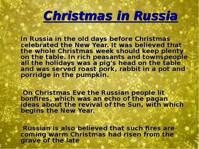 Christmas in Russia In Russia
