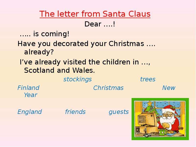 The letter from Santa Claus