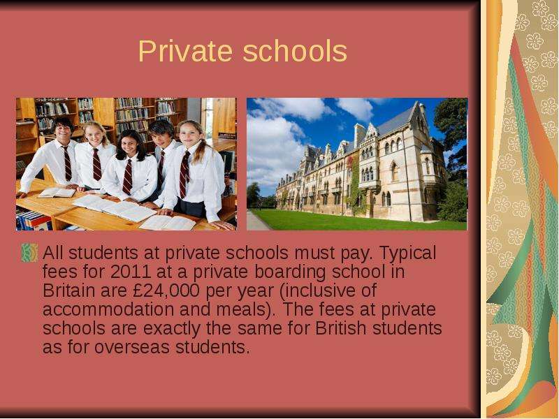 Private schools All students