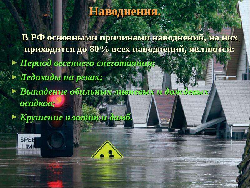 Наводнения. В РФ основными