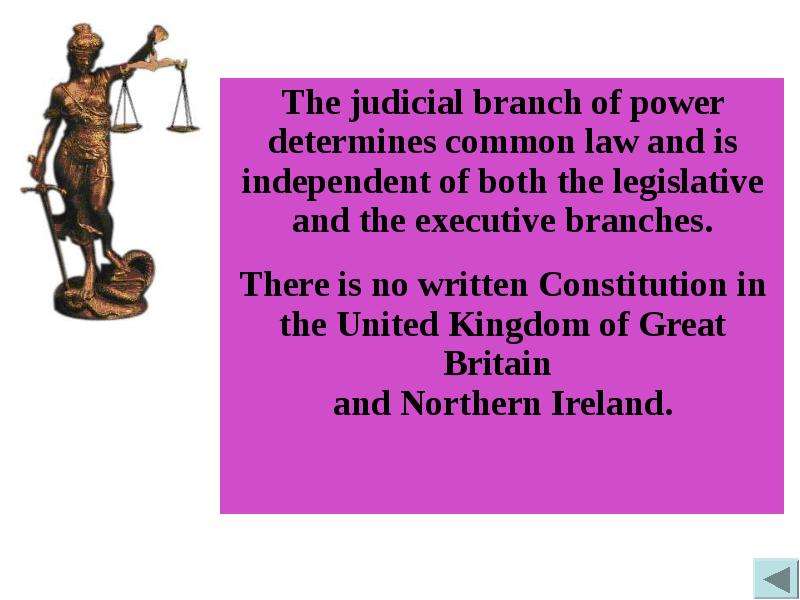 The judicial branch of power